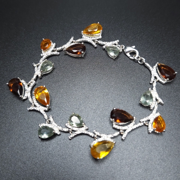 Vintage Nataliya V Collister multi crystal bracelet. NVC - Picture 8 of 10